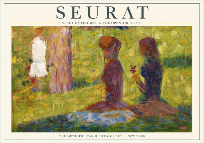 Seurat Study of Figures in the Open Air, C. 1886 No3 - Plakat
