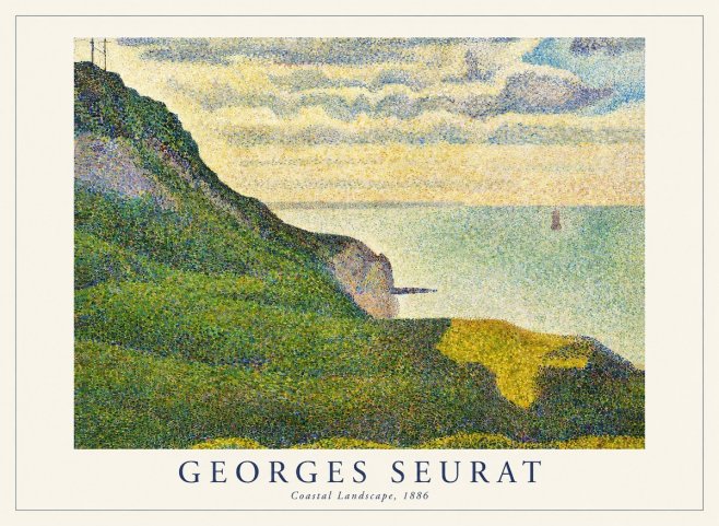 Seurat Coastal Landscape, 1886 No1 - Plakat