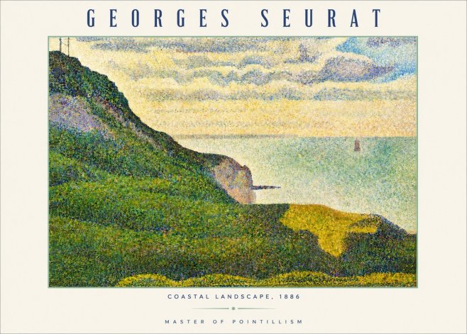 Seurat Coastal Landscape, 1886 No3 - Plakat