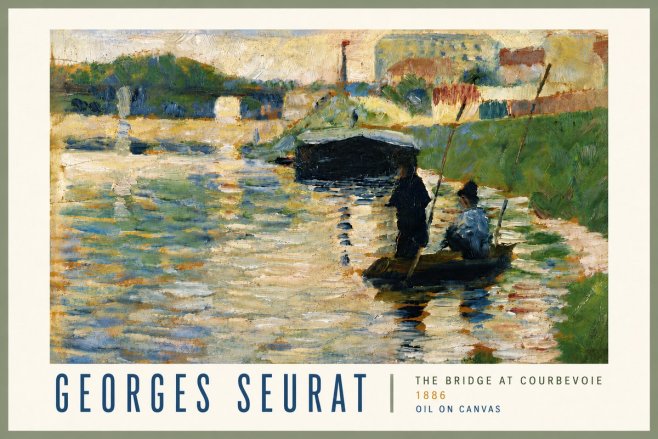 Seurat The Bridge at Courbevoie No5 - Plakat