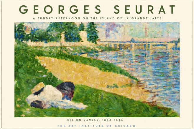 Seurat A Sunday Afternoon on the Island of La Grande Jatte II No6 - Plakat