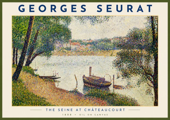 Seurat The Seine at Chateaucourt No6 - Plakat