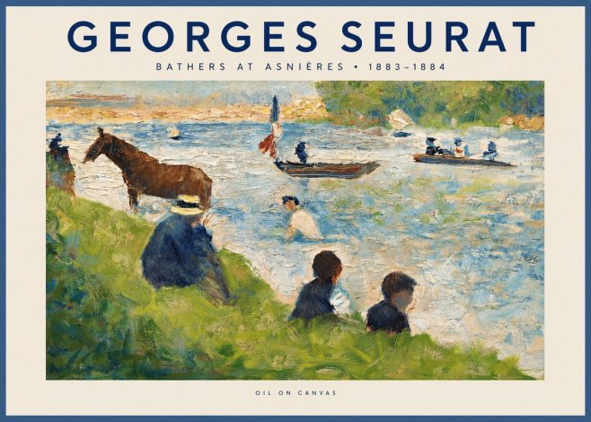 Seurat Bathers at Asnières II No2 - Plakat