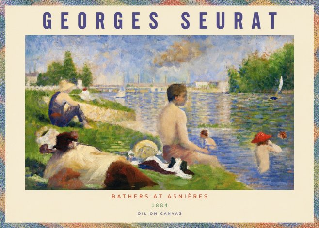 Seurat Bathers at Asnières III No3 - Plakat