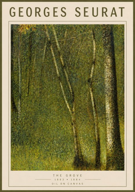 Seurat The Grove No4 - Plakat