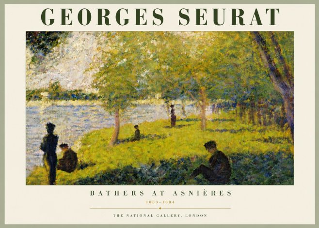 Seurat Bathers at Asnières IV No6 - Plakat