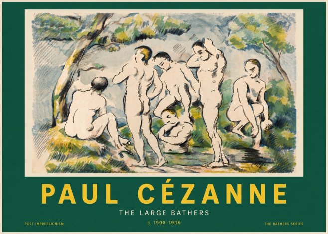 Paul Cézanne The Large Bathers I No2 - Plakat