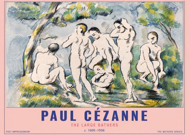 Paul Cézanne The Large Bathers I No3 - Plakat