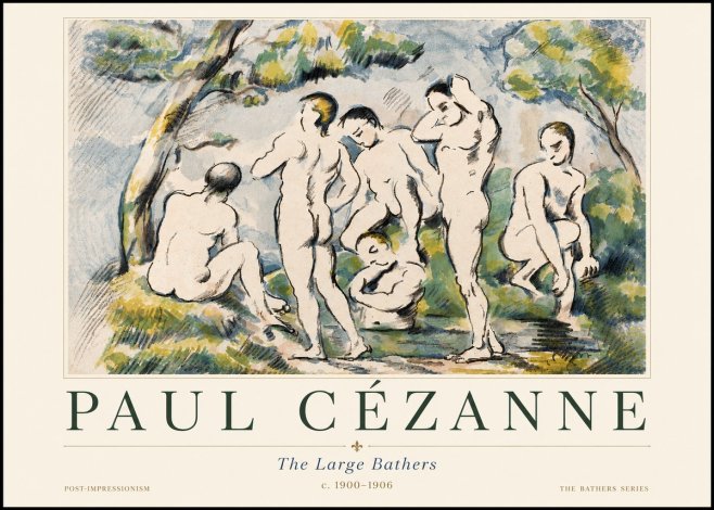 Paul Cézanne The Large Bathers I No5 - Plakat
