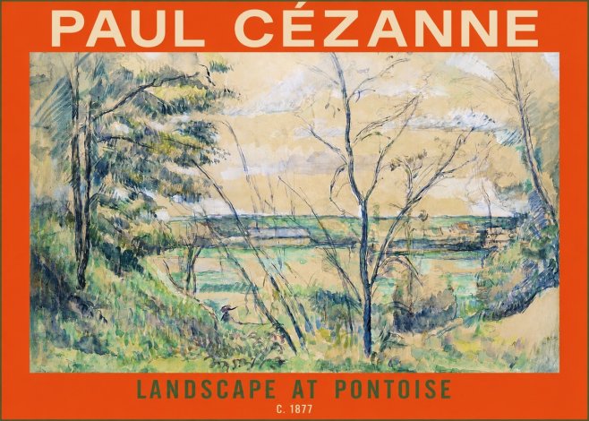 Paul Cézanne View of the Oise at Pontoise I No5 - Plakat