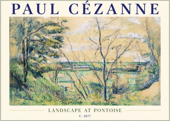 Paul Cézanne View of the Oise at Pontoise I No6 - Plakat