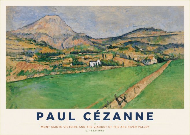 Paul Cézanne Mont Sainte-victoire and the Viaduct of the Arc River Valley No6 - Plakat