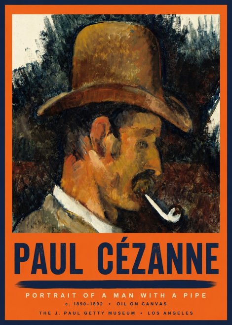 Paul Cézanne Portrait of a Man with a Pipe No2 - Plakat