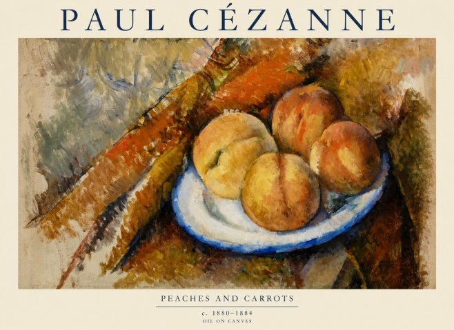 Paul Cézanne Peaches and Carrots No1 - Plakat