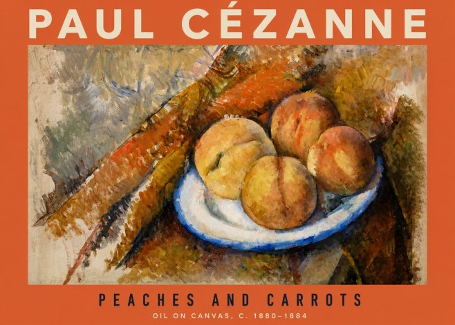 Paul Cézanne Peaches and Carrots No2 - Plakat
