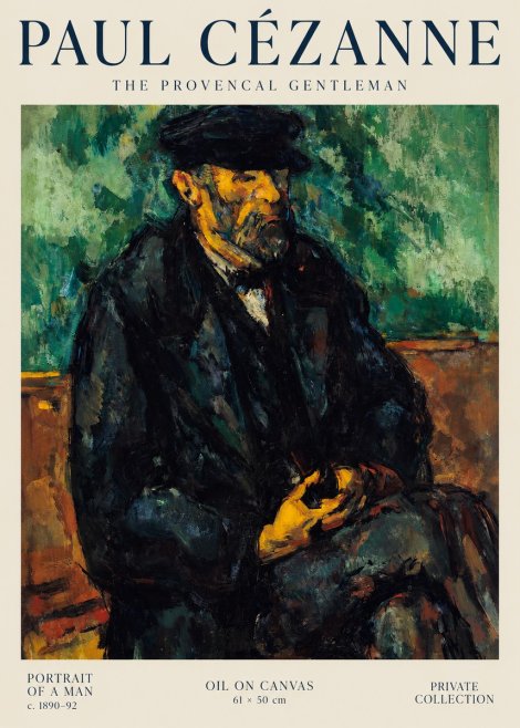 Paul Cézanne Portrait of a Man I No1 - Plakat