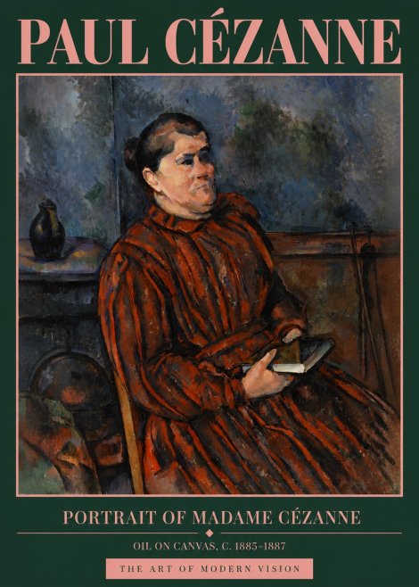 Paul Cézanne Portrait of Madame Cézanne I No4 - Plakat
