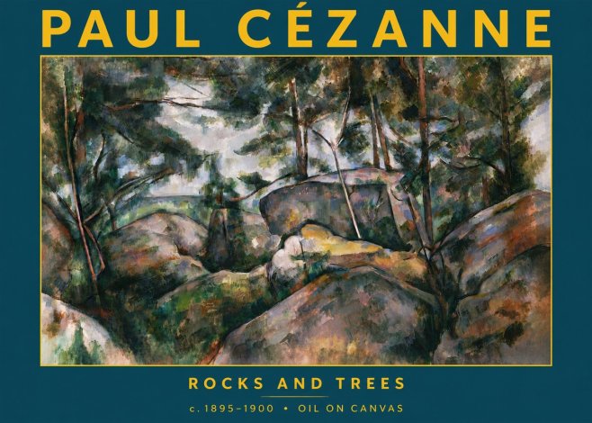 Paul Cézanne Rocks and Trees II No5 - Plakat