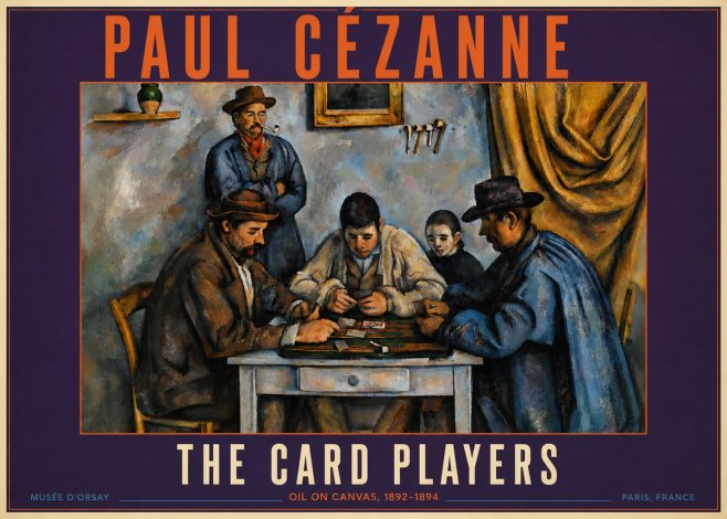 Paul Cézanne The Card Players I No5 - Plakat