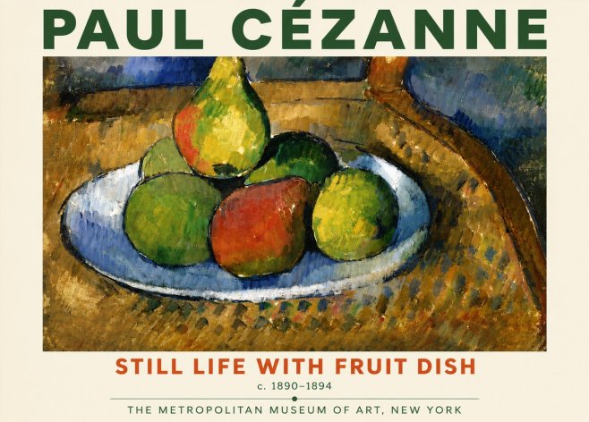 Paul Cézanne Still Life with Fruit Dish No4 - Plakat