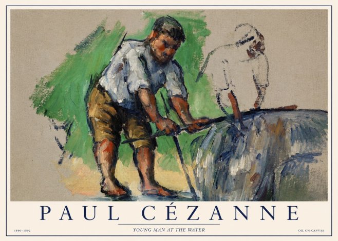 Paul Cézanne Young Man at the Water No1 - Plakat