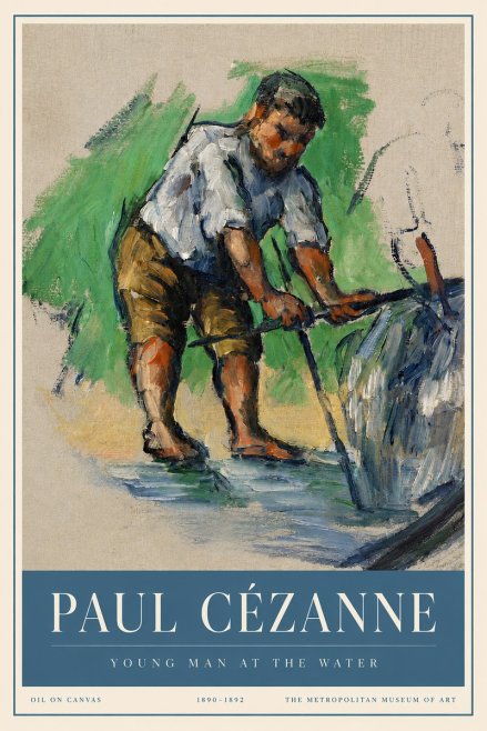 Paul Cézanne Young Man at the Water No3 - Plakat