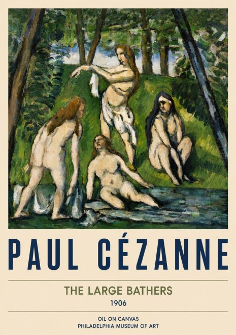 Paul Cézanne The Large Bathers IV No5 - Plakat