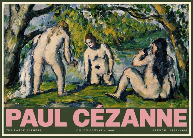 Paul Cézanne The Large Bathers V No2 - Plakat