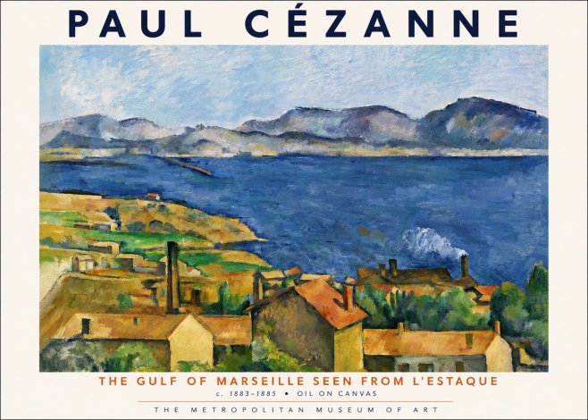 Paul Cézanne The Gulf of Marseille Seen from L'estaque No5 - Plakat