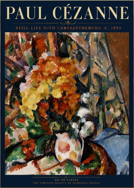 Paul Cézanne Still Life with Chrysanthemums No6 - Plakat