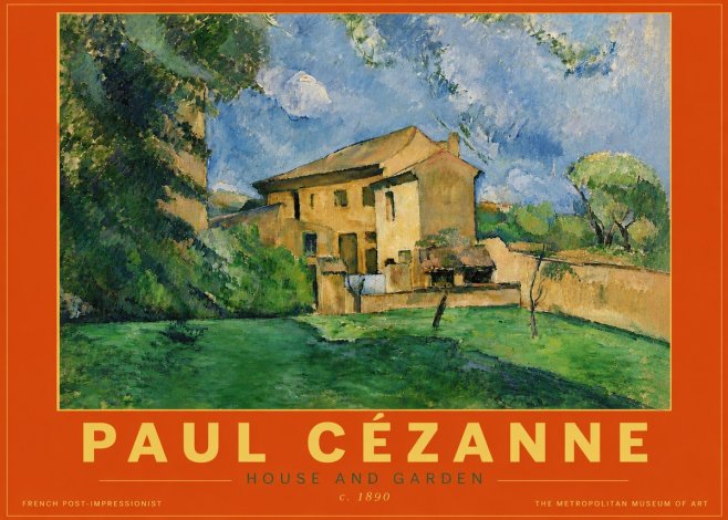 Paul Cézanne House and Garden No5 - Plakat