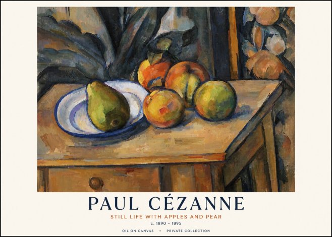 Paul Cézanne Still Life with Apples and Pear No1 - Plakat