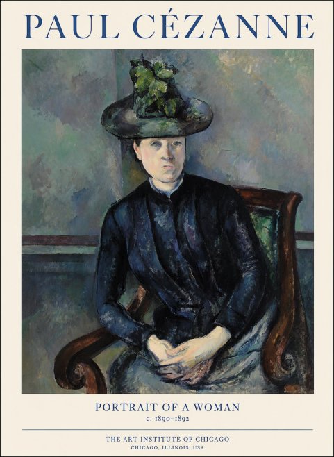 Paul Cézanne Portrait of a Woman II No1 - Plakat