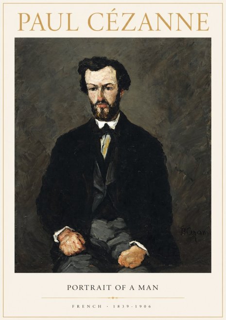 Paul Cézanne Portrait of a Man II No1 - Plakat
