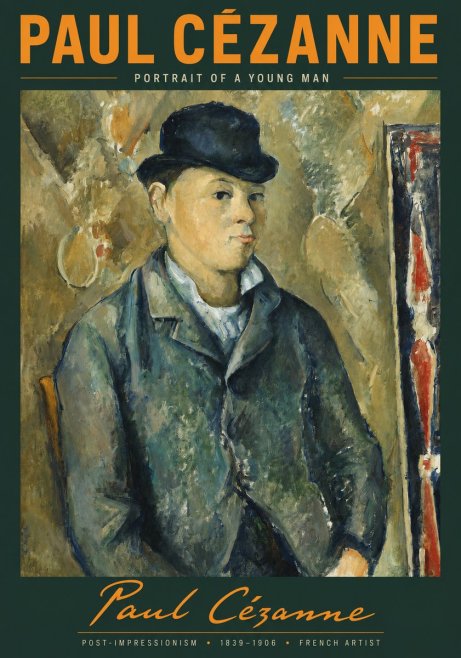 Paul Cézanne Portrait of a Young Man No2 - Plakat