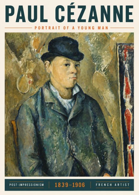 Paul Cézanne Portrait of a Young Man No5 - Plakat