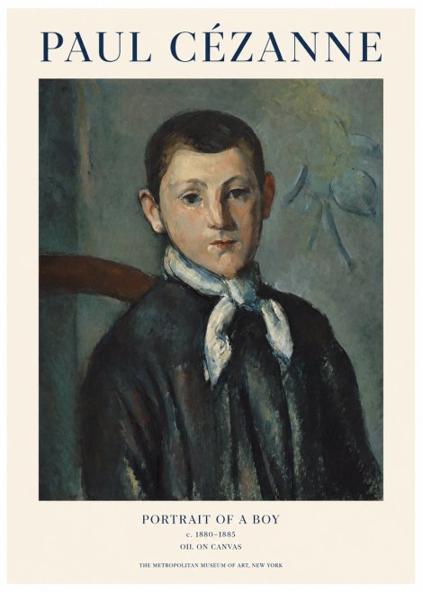 Paul Cézanne Portrait of a Boy No1 - Plakat