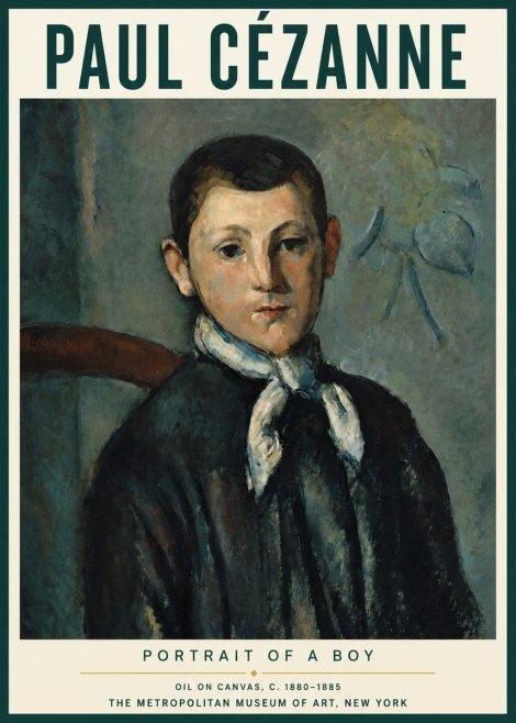 Paul Cézanne Portrait of a Boy No3 - Plakat