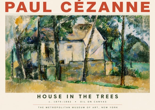 Paul Cézanne House in the Trees No3 - Plakat