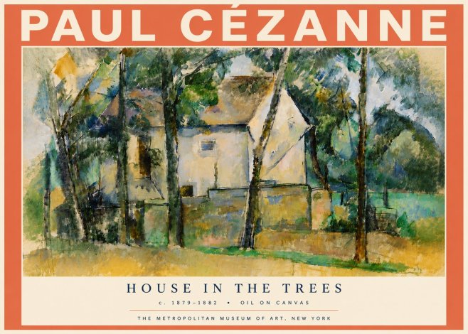 Paul Cézanne House in the Trees No5 - Plakat