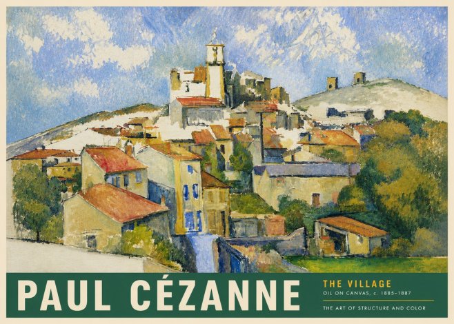 Paul Cézanne The Village III No3 - Plakat