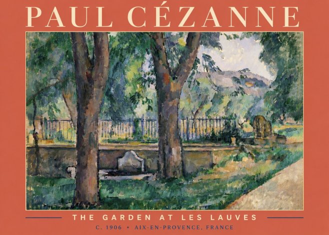 Paul Cézanne The Garden at Les Lauves No4 - Plakat