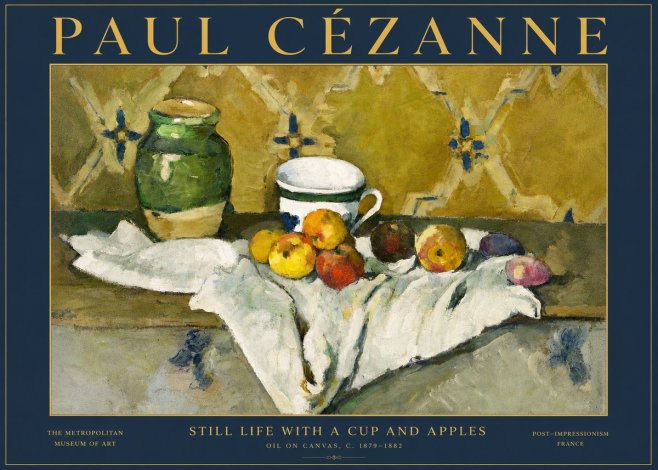 Paul Cézanne Still Life with a Cup and Apples No5 - Plakat