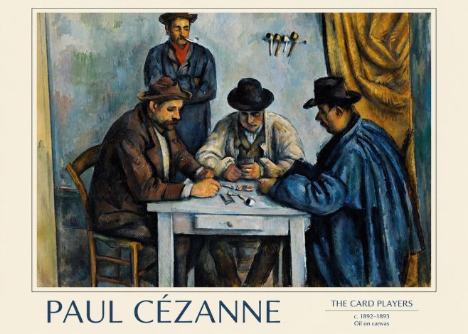 Paul Cézanne The Card Players II No1 - Plakat