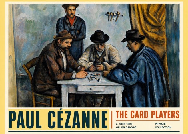 Paul Cézanne The Card Players II No6 - Plakat
