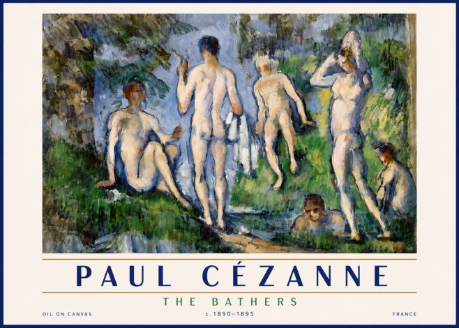 Paul Cézanne The Bathers No5 - Plakat