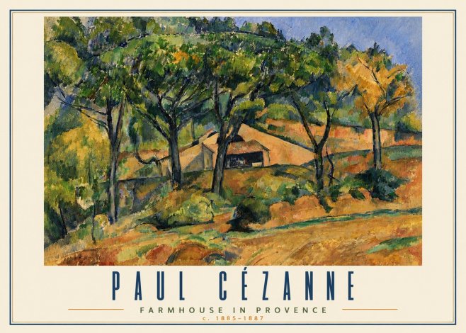 Paul Cézanne Farmhouse in Provence No4 - Plakat