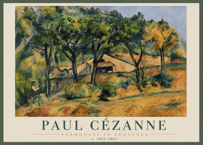 Paul Cézanne Farmhouse in Provence No6 - Plakat