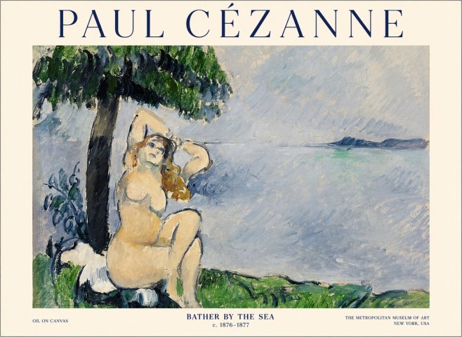 Paul Cézanne Bather by the Sea No1 - Plakat