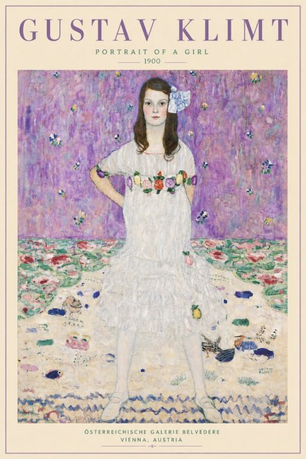 Klimt Portrait of a Girl No6 - Plakat